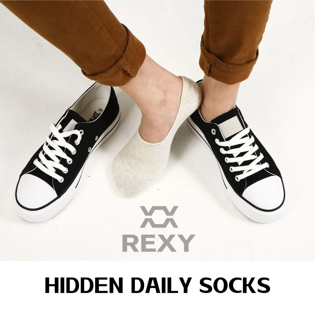 15X Small Daily No Show Sock - MULTI COLOUR	5X Rexy Daily No Show Ankle Socks Small Non-Slip Breath