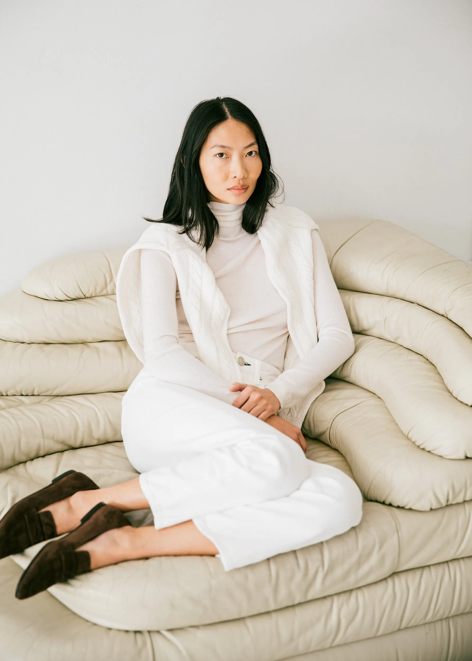 Agyness Turtleneck in Winter White