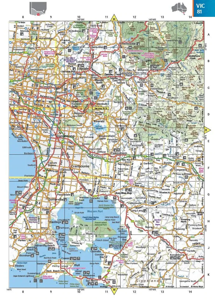 Australia Touring Atlas Spiral Bound New 13th Edition