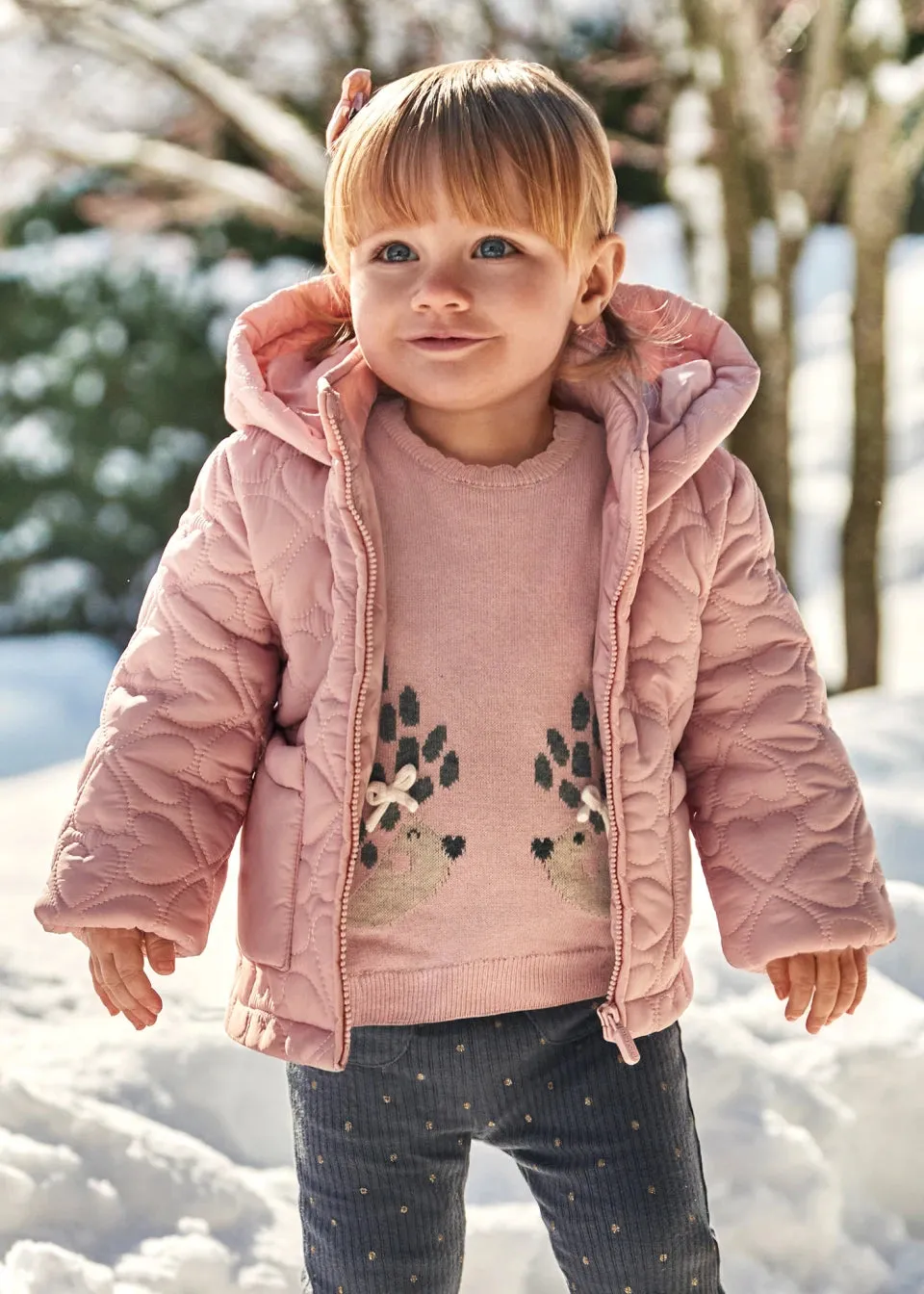 Baby Quilted heart jacket