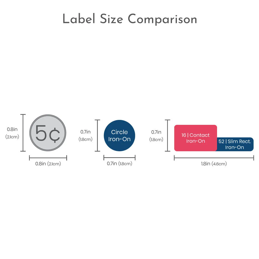 Basketball Iron-On Clothing Labels