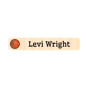 Basketball Iron-On Clothing Labels