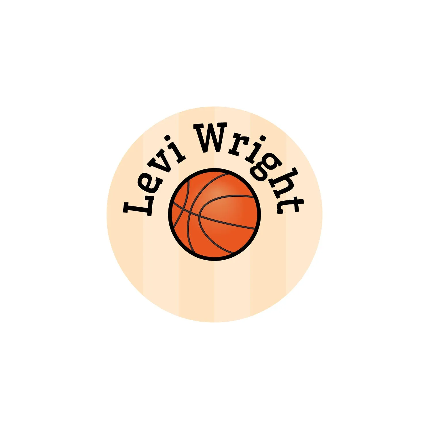 Basketball Iron-On Clothing Labels