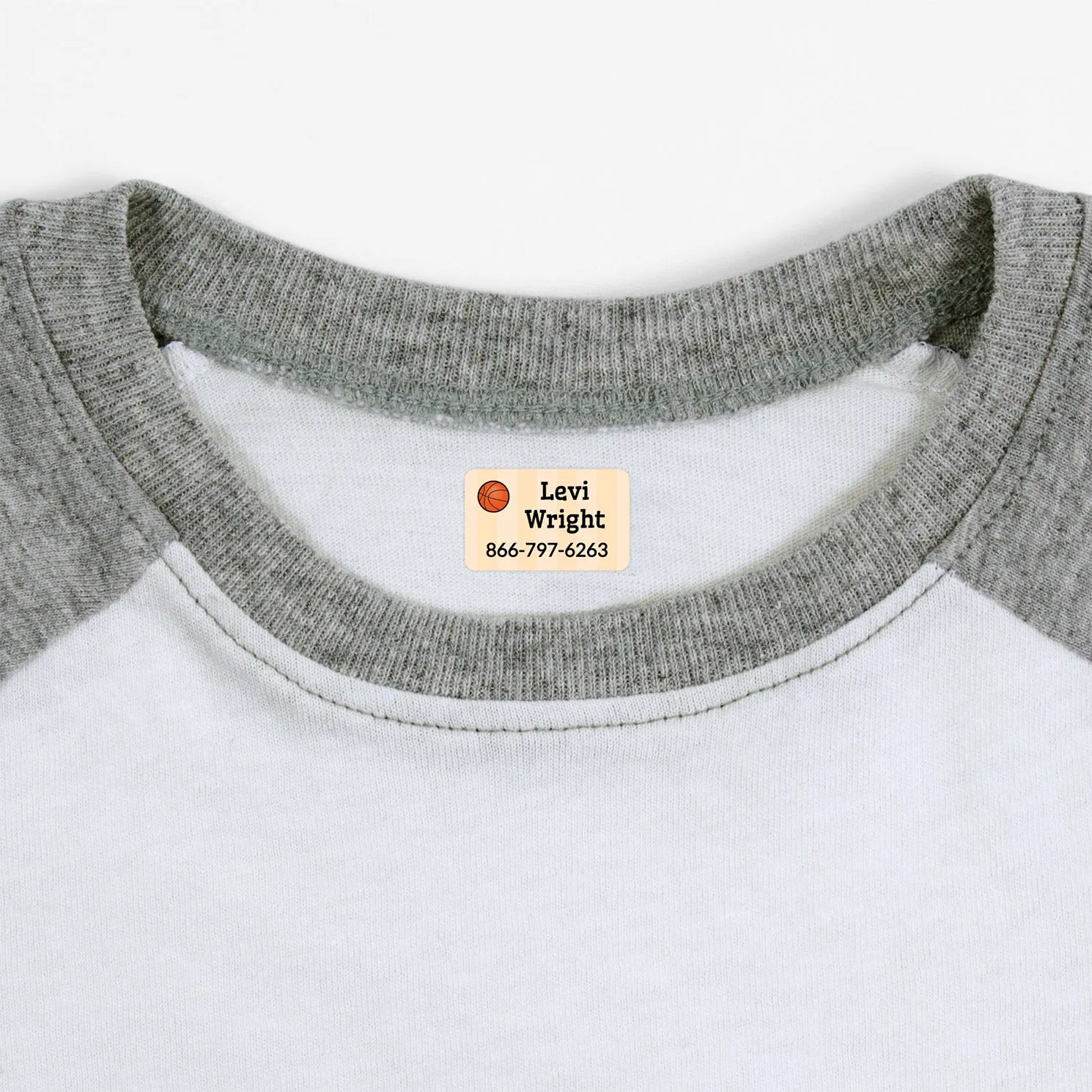 Basketball Iron-On Clothing Labels
