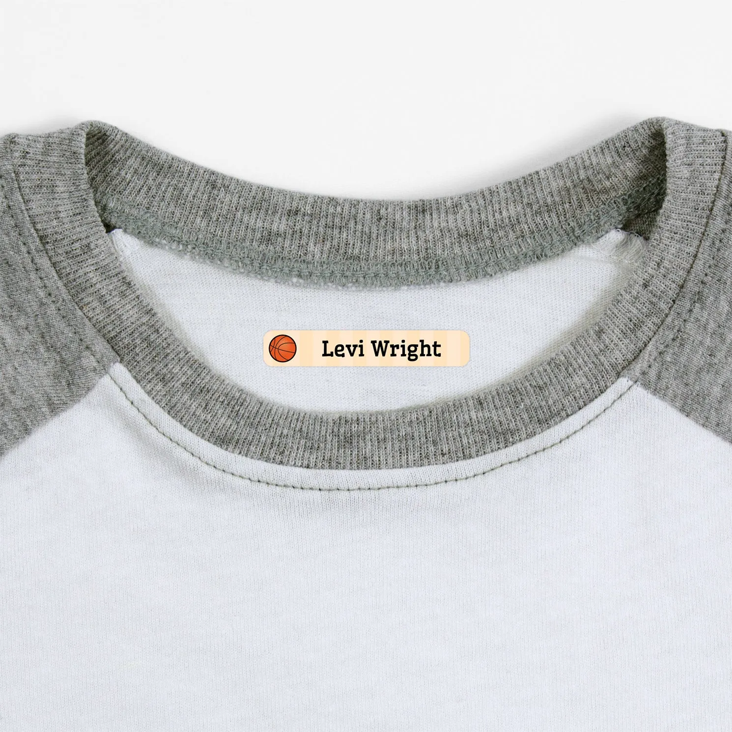 Basketball Iron-On Clothing Labels