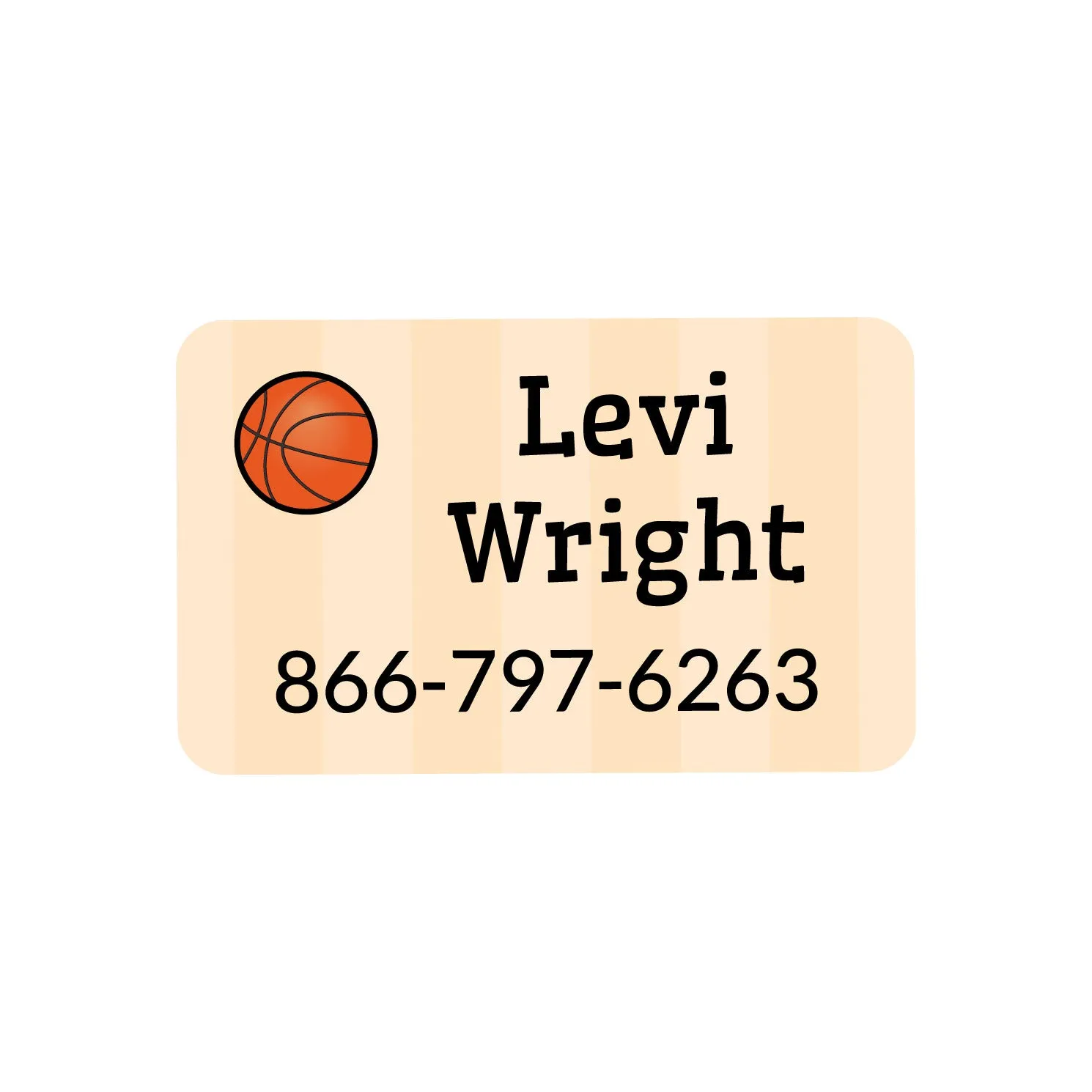 Basketball Iron-On Clothing Labels