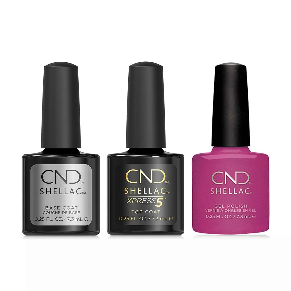 CND - Shellac Xpress5 Combo - Base, Top & Magenta Mischief (0.25 oz)