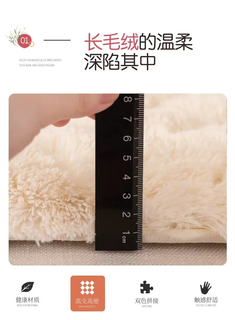 Free Shipping Sofa New Winter plush cushion cover thickened non-slip high-grade leather sofa cover autumn and winter light luxury style cushion