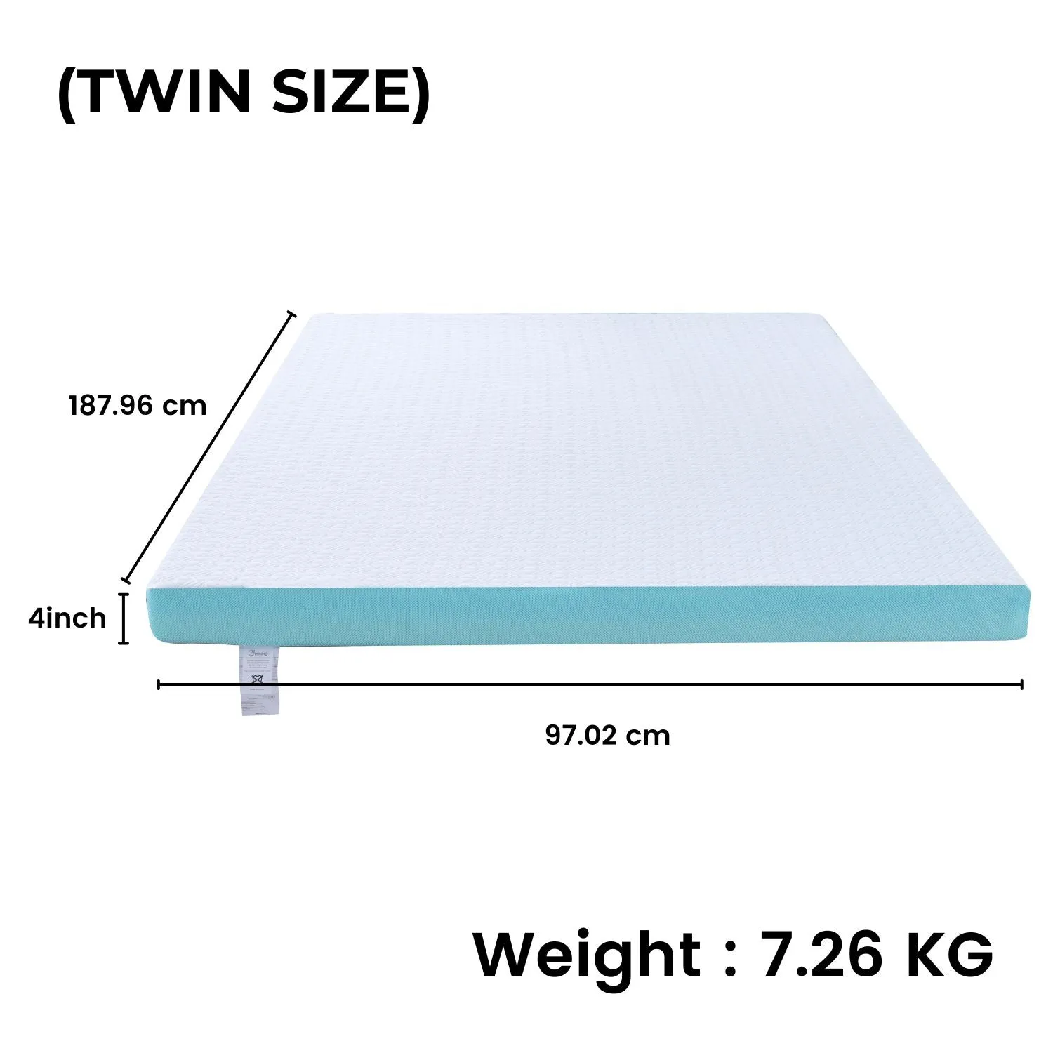 Gel Infused Dual Layer Mattress Topper 4 inch (Twin) GOMINIMO