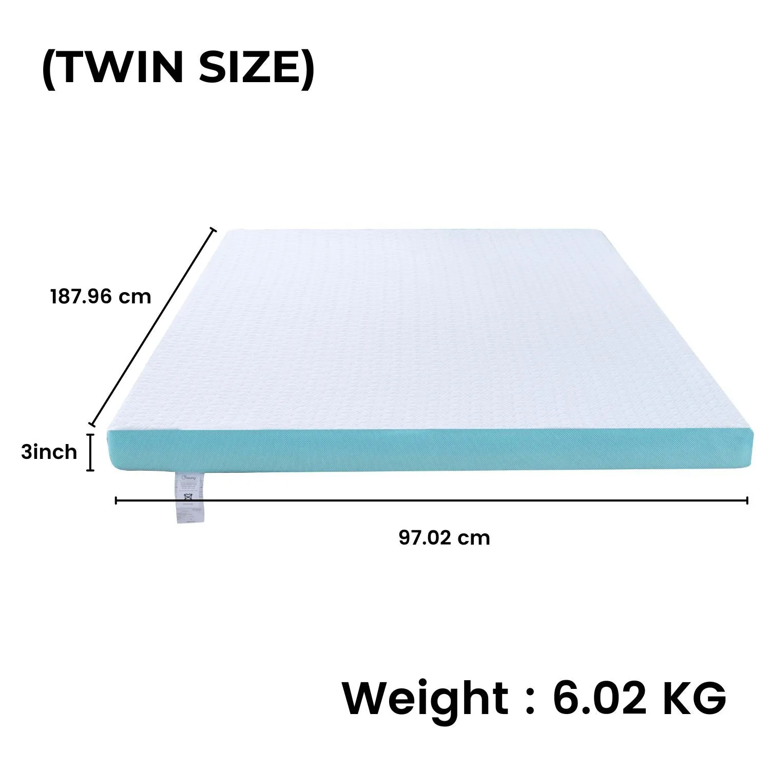 Gel Infused Dual Layer Twin Mattress Topper, 3 Inch, Non-Slip - Gominimo