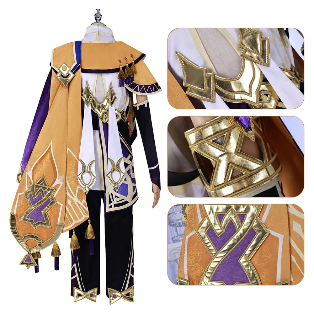 Genshin Impact Sethos Orange Outfit Party Carnival Halloween Cosplay Costume