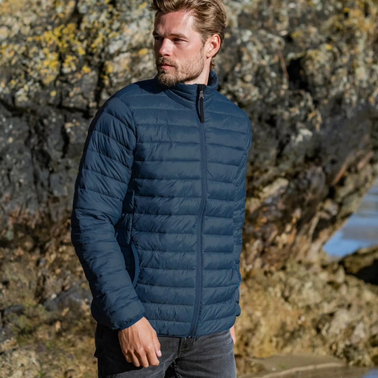 Gibson Mens Insulated Padded Jacket - Lagoon Blue