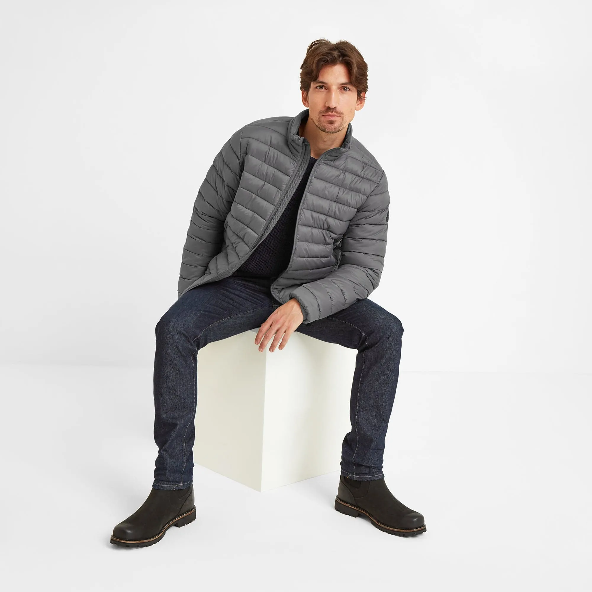 Gibson Mens Insulated Padded Jacket - Steel
