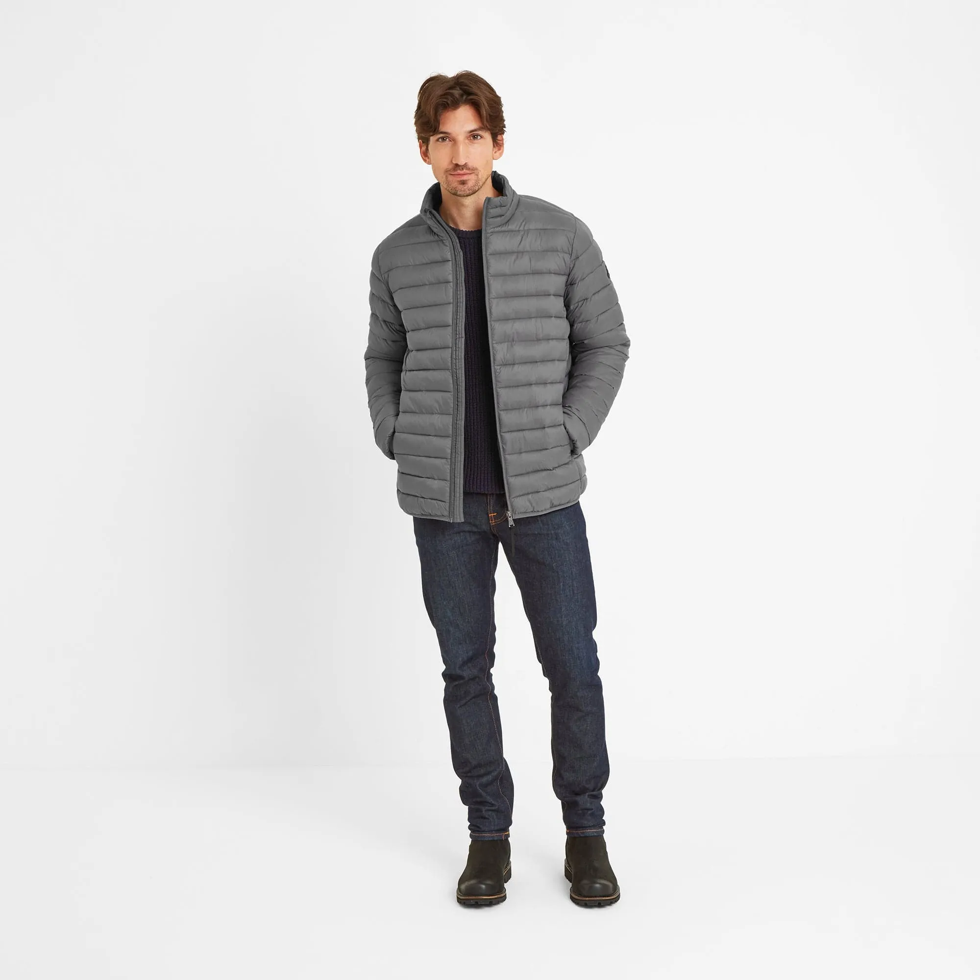 Gibson Mens Insulated Padded Jacket - Steel