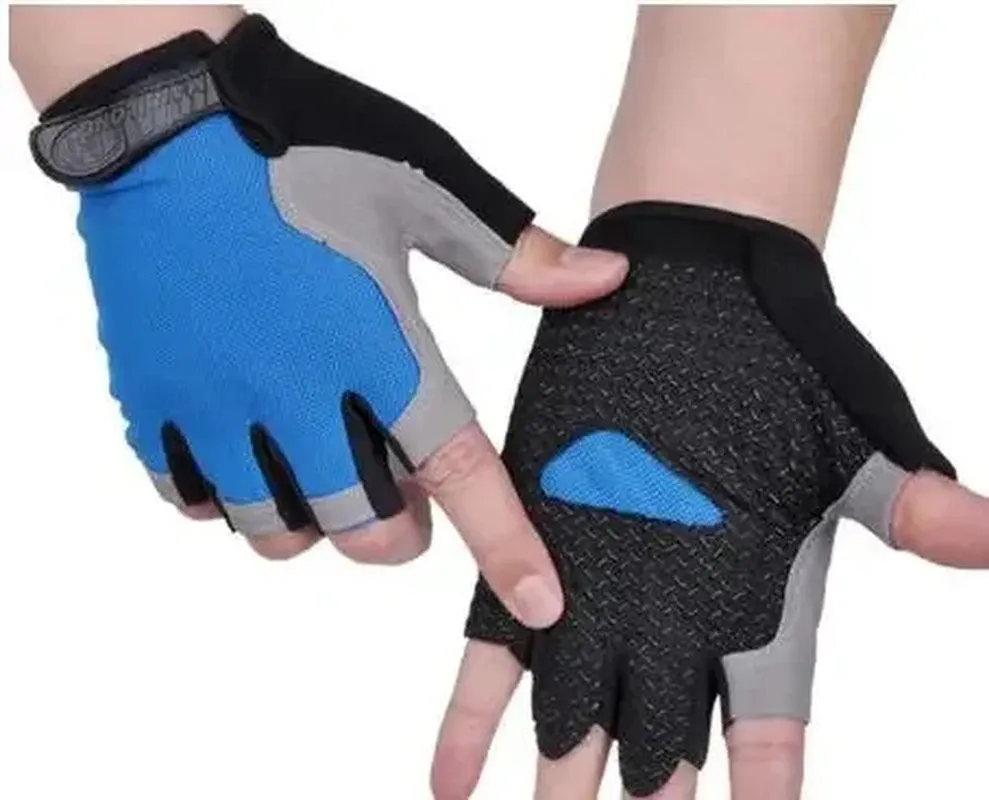 Half Finger Gloves Gym Fitness Anti-Slip Women Men Gel Pad Gloves Gym Cycling Fingerless Gloves Bicycle Accessories
