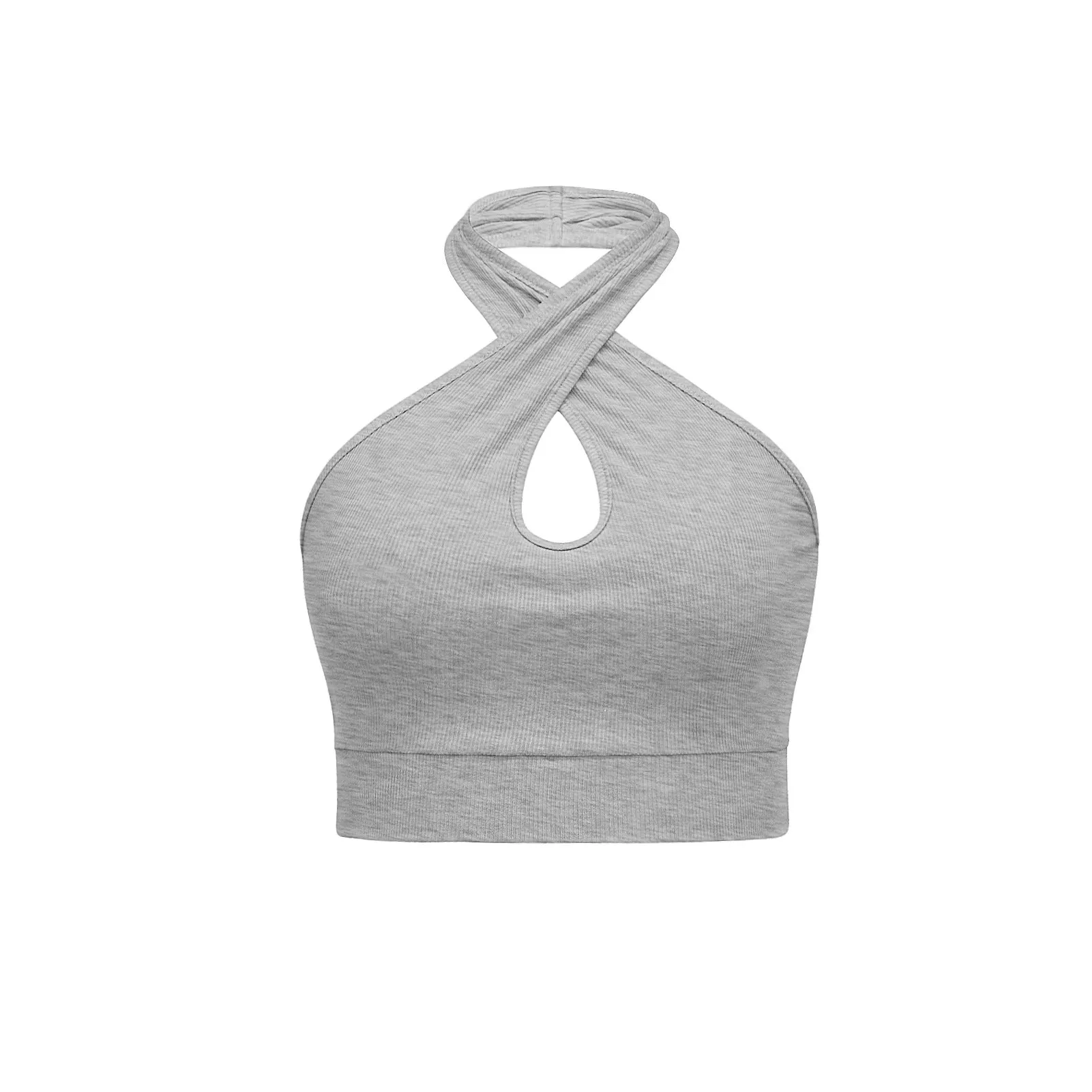 Halter neck Knitted Vest Open Back