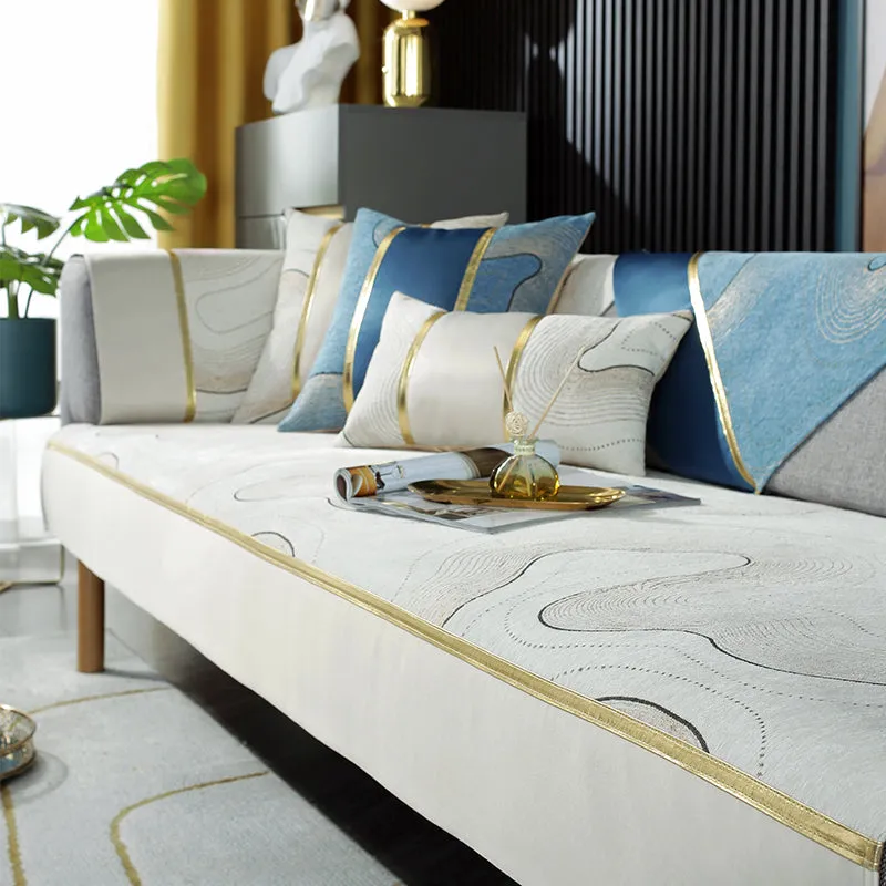 High-end Chinese style sofa cushion four seasons universal sofa cover