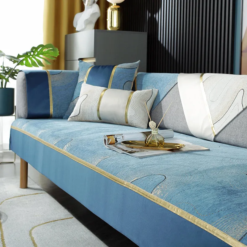 High-end Chinese style sofa cushion four seasons universal sofa cover
