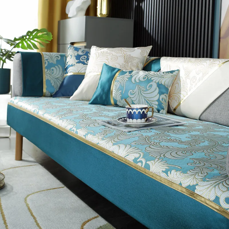 High-end Chinese style sofa cushion four seasons universal sofa cover