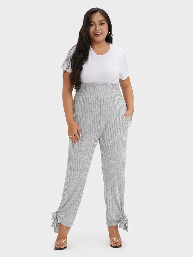 High Waist Ties  Casual Pants