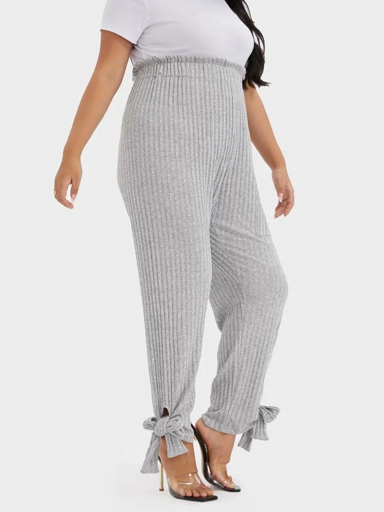 High Waist Ties  Casual Pants