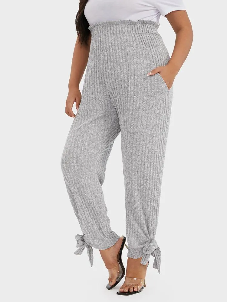 High Waist Ties  Casual Pants