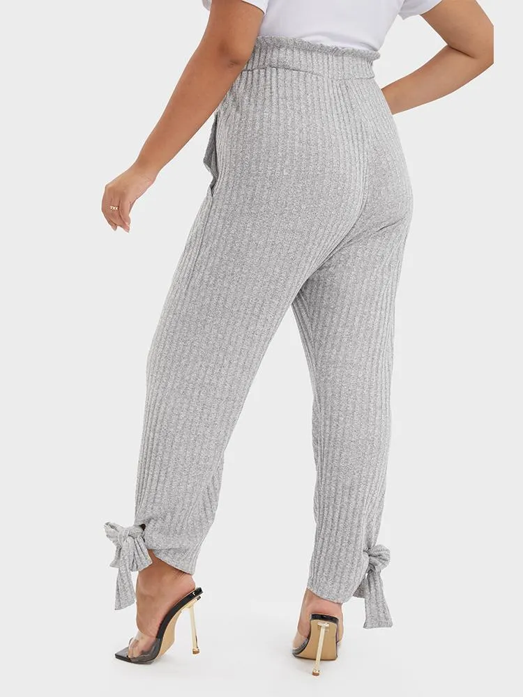 High Waist Ties  Casual Pants