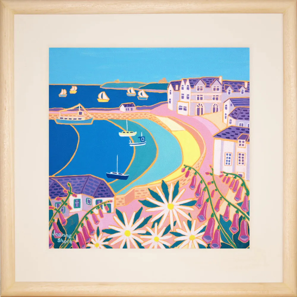 Joanne Short Painting. Incoming Tide, St Mawes. 12 x 12 inches oil on canvas