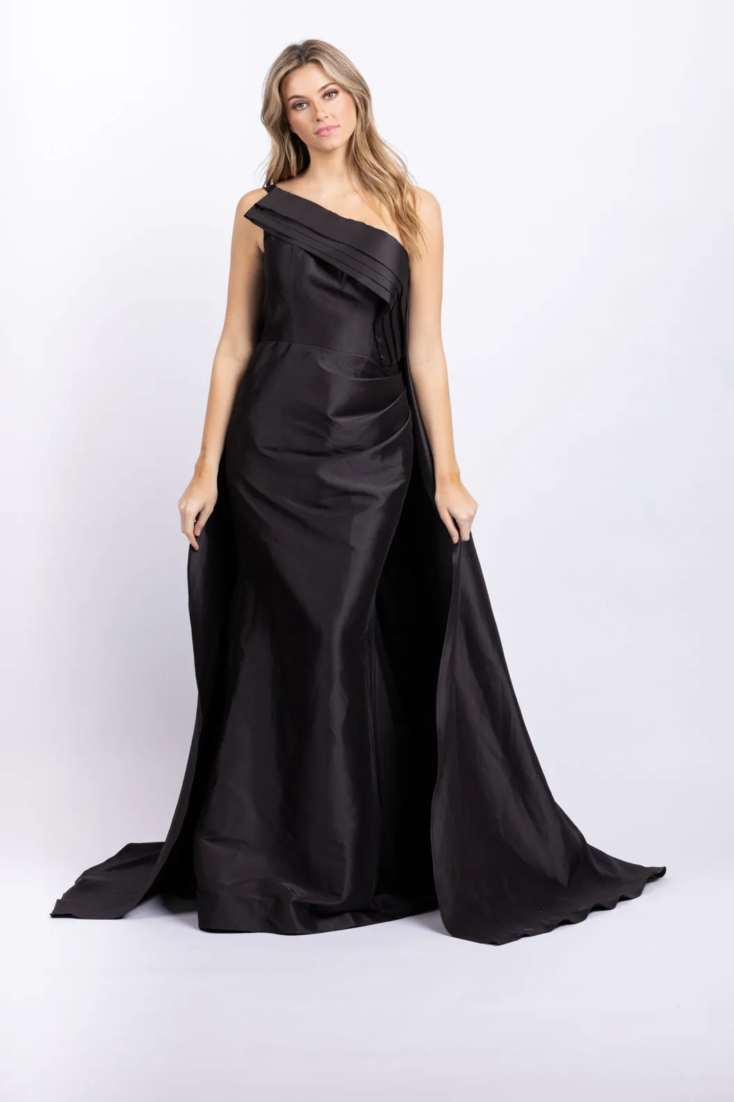 Jovani 09203A Elegant One Shoulder Evening Gown in Black
