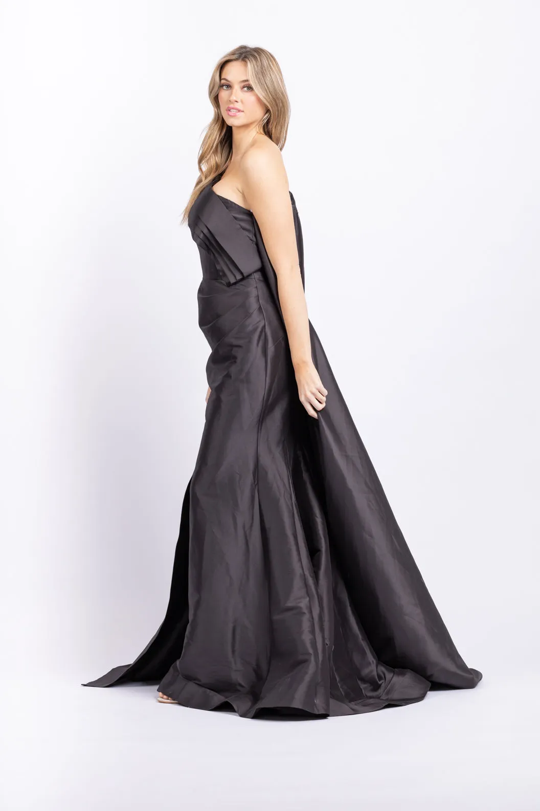 Jovani 09203A Elegant One Shoulder Evening Gown in Black