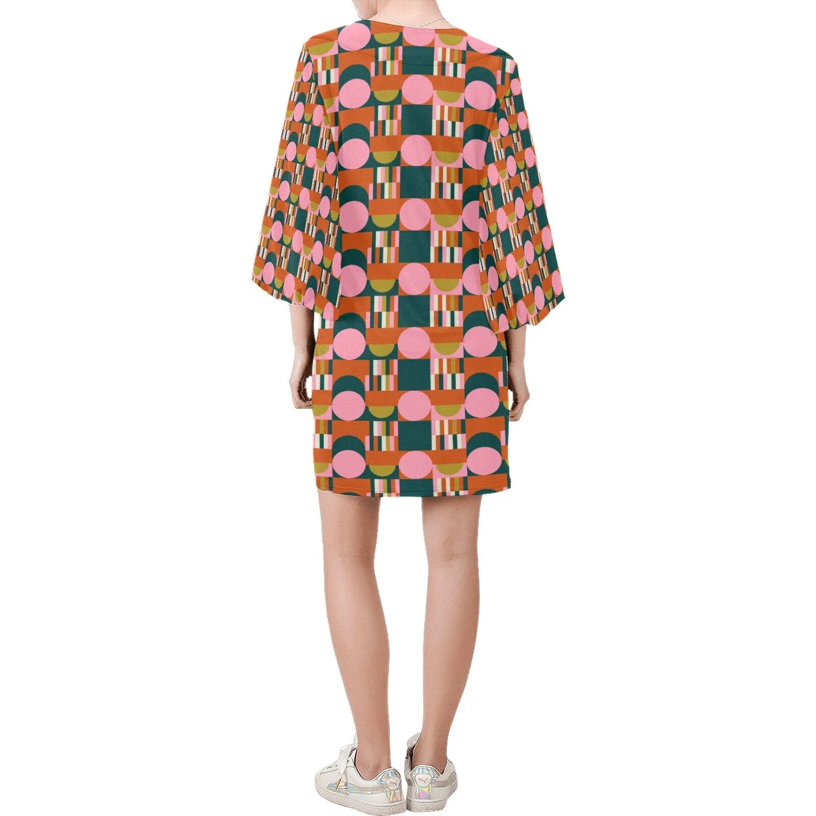 Mod Dress, 60s Style Dress, Retro Dress, Green Pink Dress, Vintage Inspired Dress, Mod 60s,Shift Dress,Vintage Style dress,Vintage 60s Style