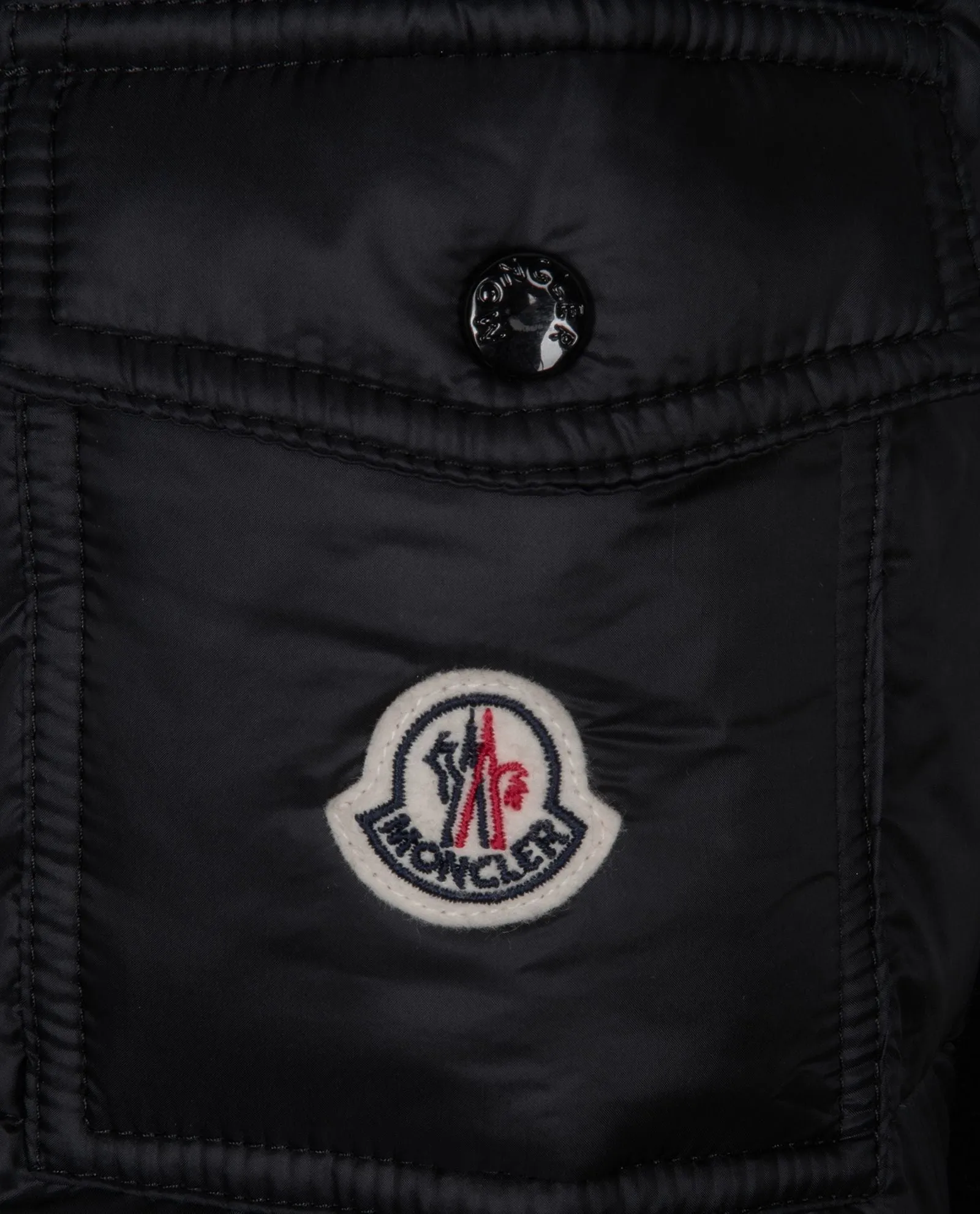 MONCLER Mantella Down Puffer Sleeve & Wool Cape Coat In Black Size L large ladies