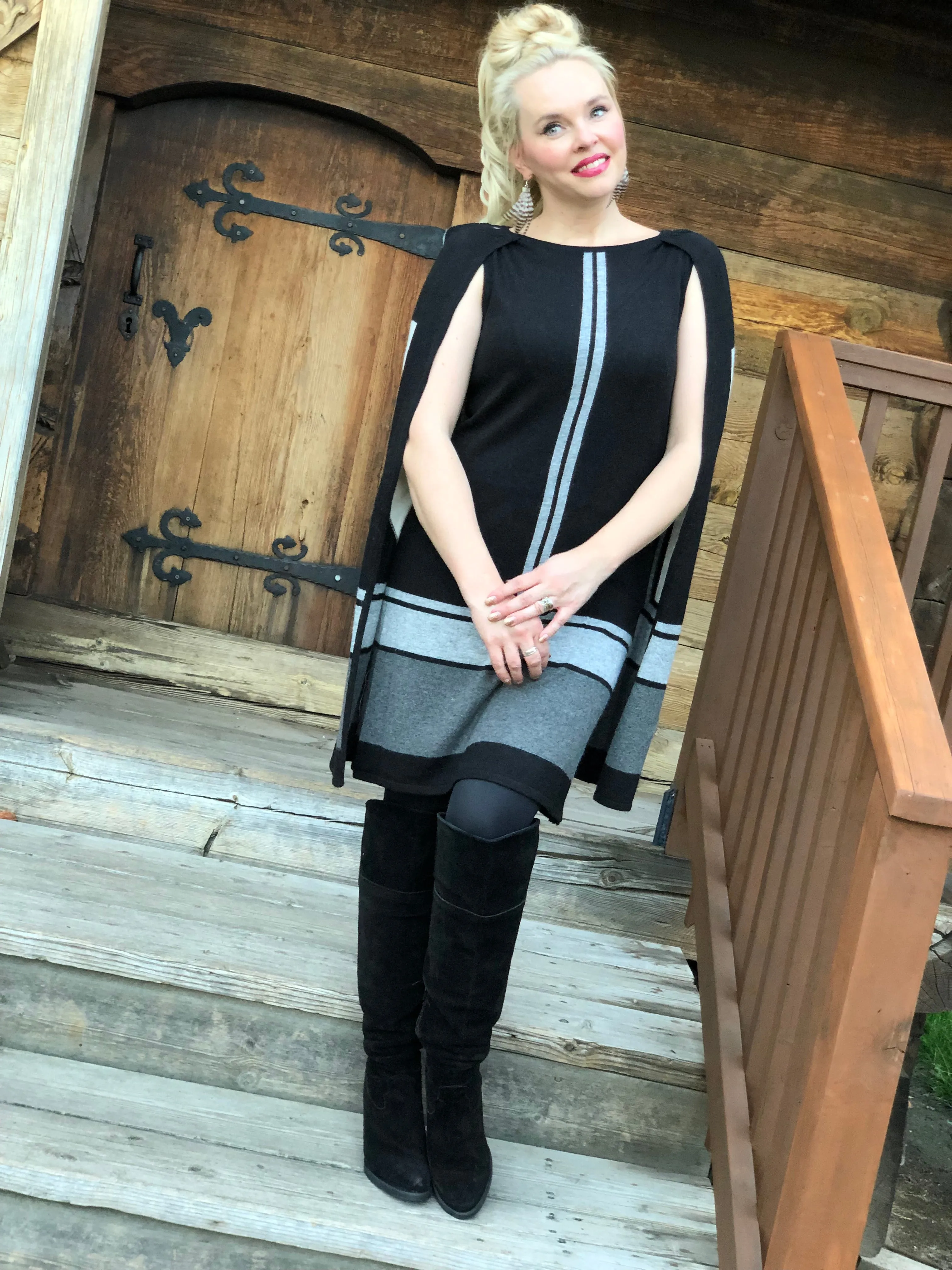 Pullover Cape Dress Combo