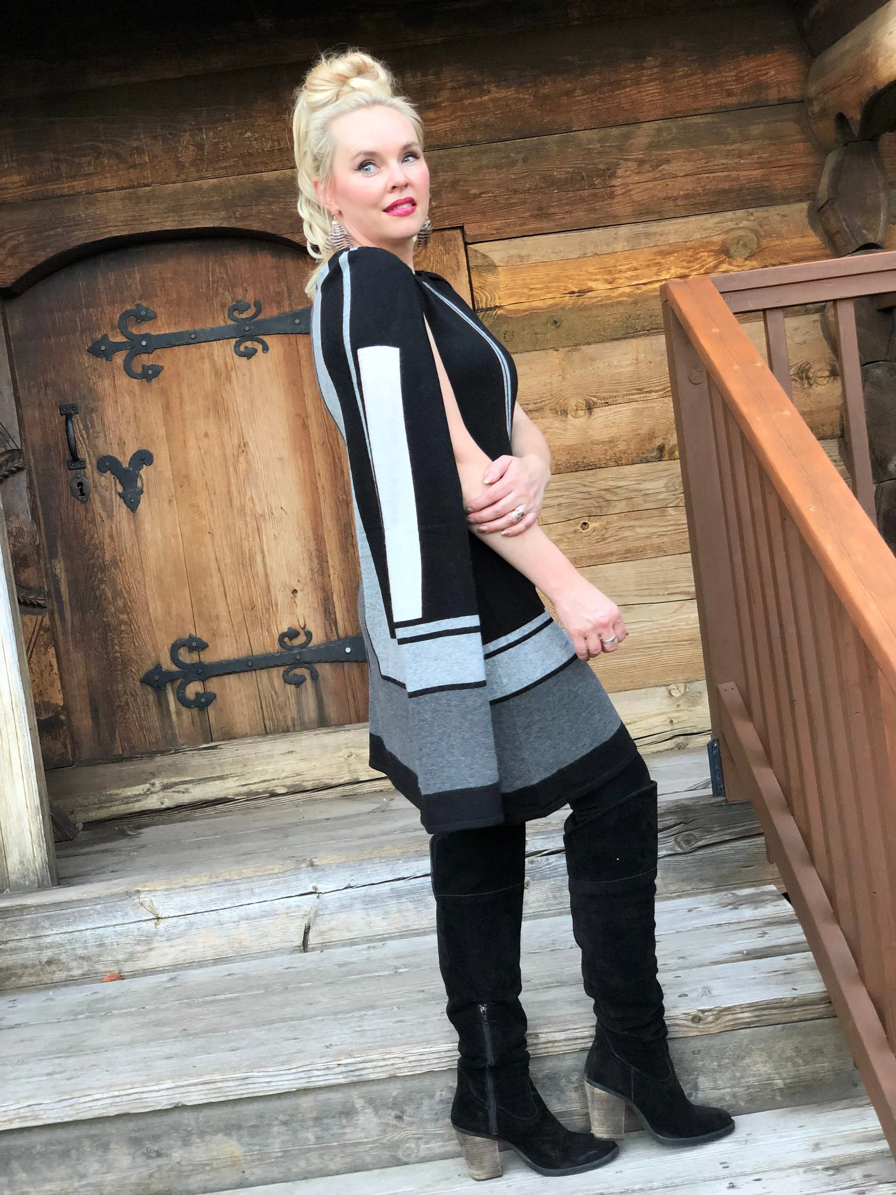 Pullover Cape Dress Combo