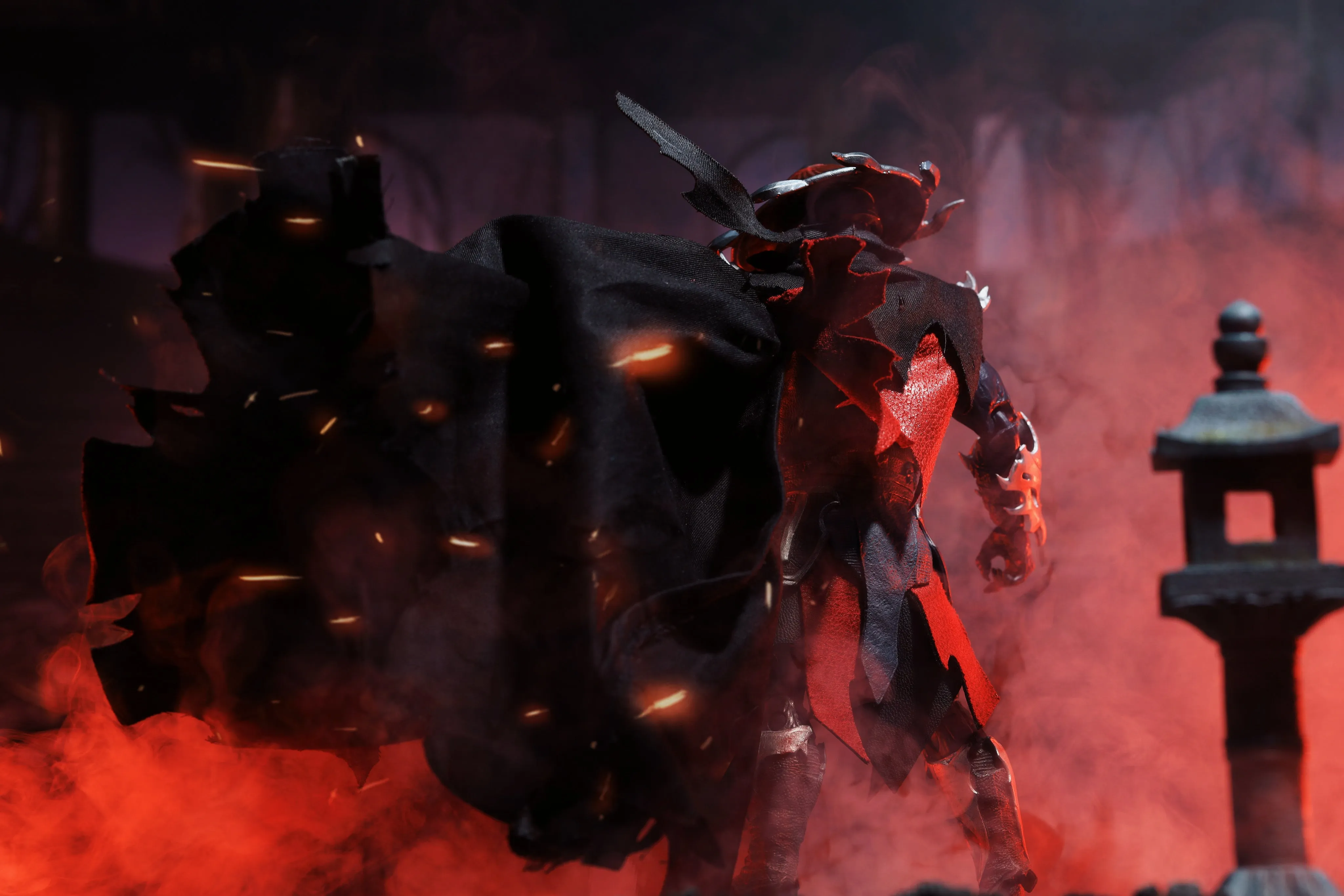 【READY FOR SHIP】Custom cape set for Mcfarlane MK spawn Malefik