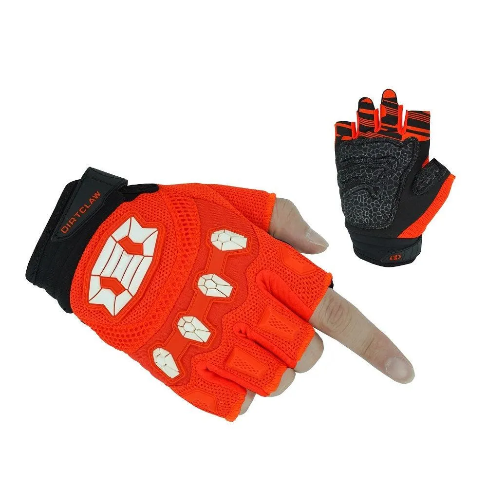 Seibertron Dirtclaw Youth BMX MX ATV MTB Road Racing Mountain Bike Bicycle Cycling Off-Road/Dirt Bike Gel Padded Anti - Slip Palm Fingerless Gloves Motorcycle Motocross Sports Gloves