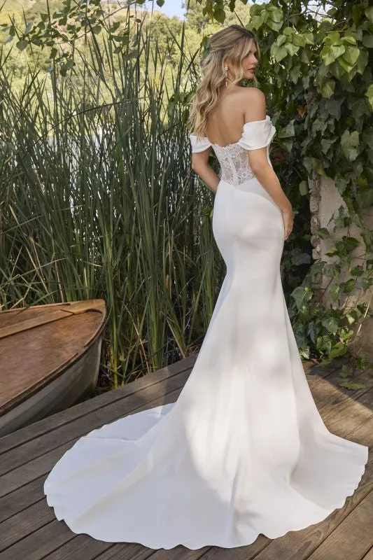 Size 12 Casablanca BL465 Mollie Ivory/Nude/Ivory Gown