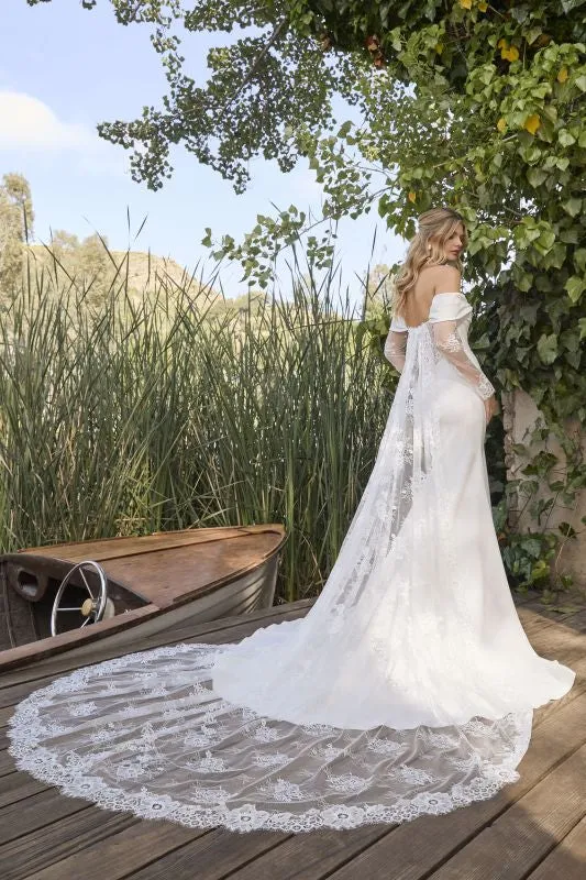 Size 12 Casablanca BL465 Mollie Ivory/Nude/Ivory Gown