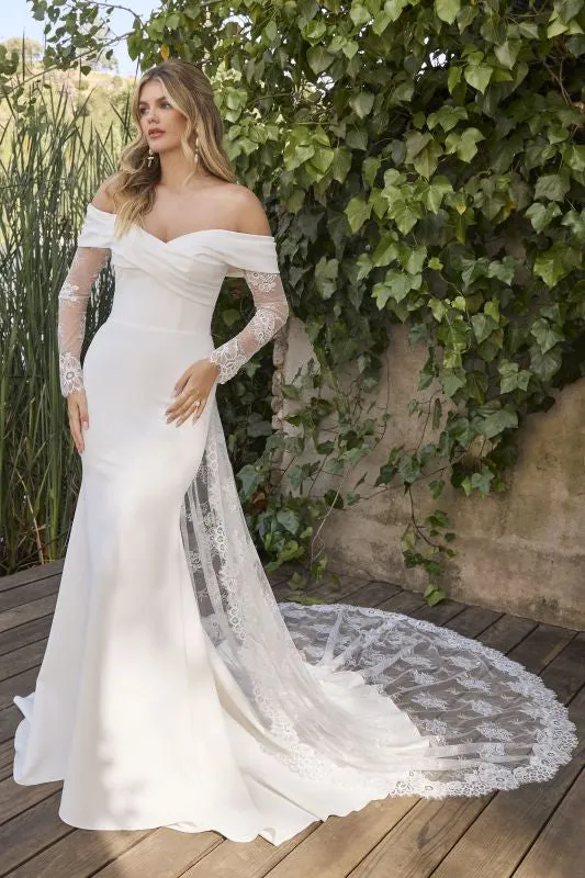 Size 12 Casablanca BL465 Mollie Ivory/Nude/Ivory Gown