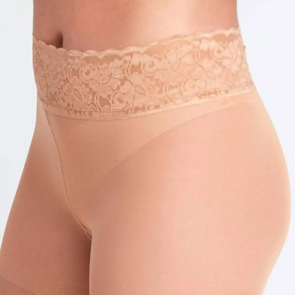 Tan Pantyhose, Sheer Pantyhose With Luxe Comfort Top, Caramel