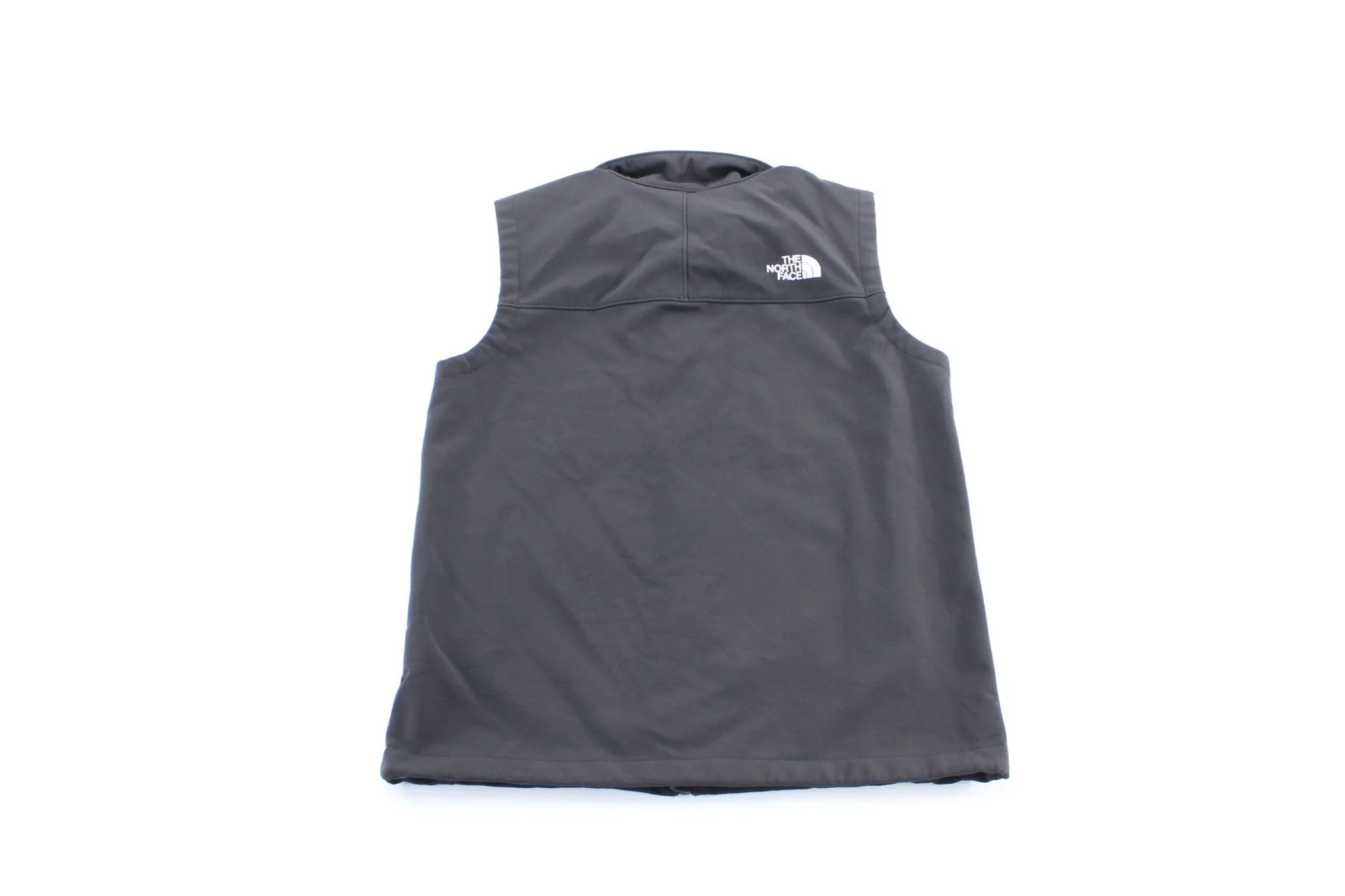 The North Face Logo Black Zip Up Vest
