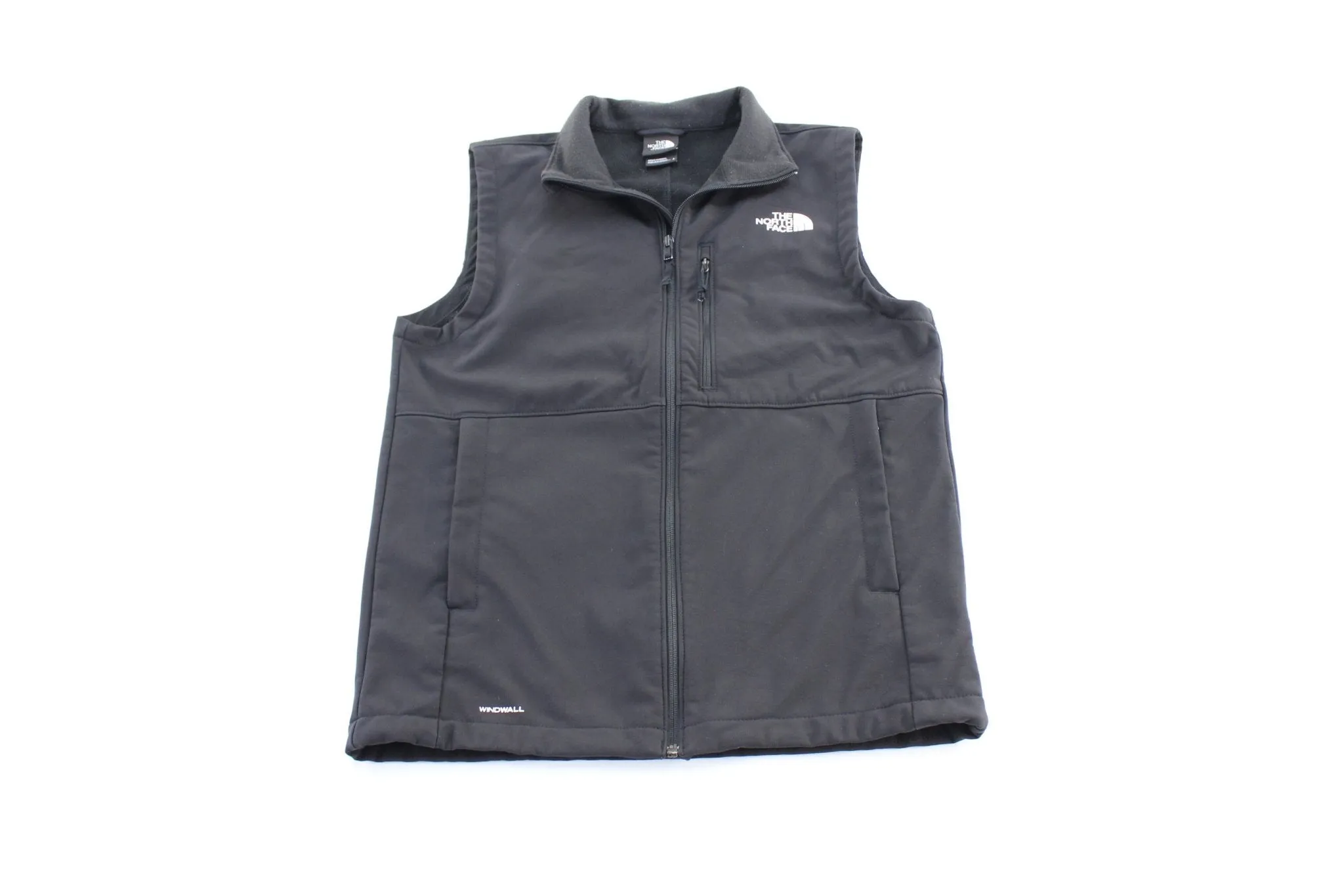 The North Face Logo Black Zip Up Vest