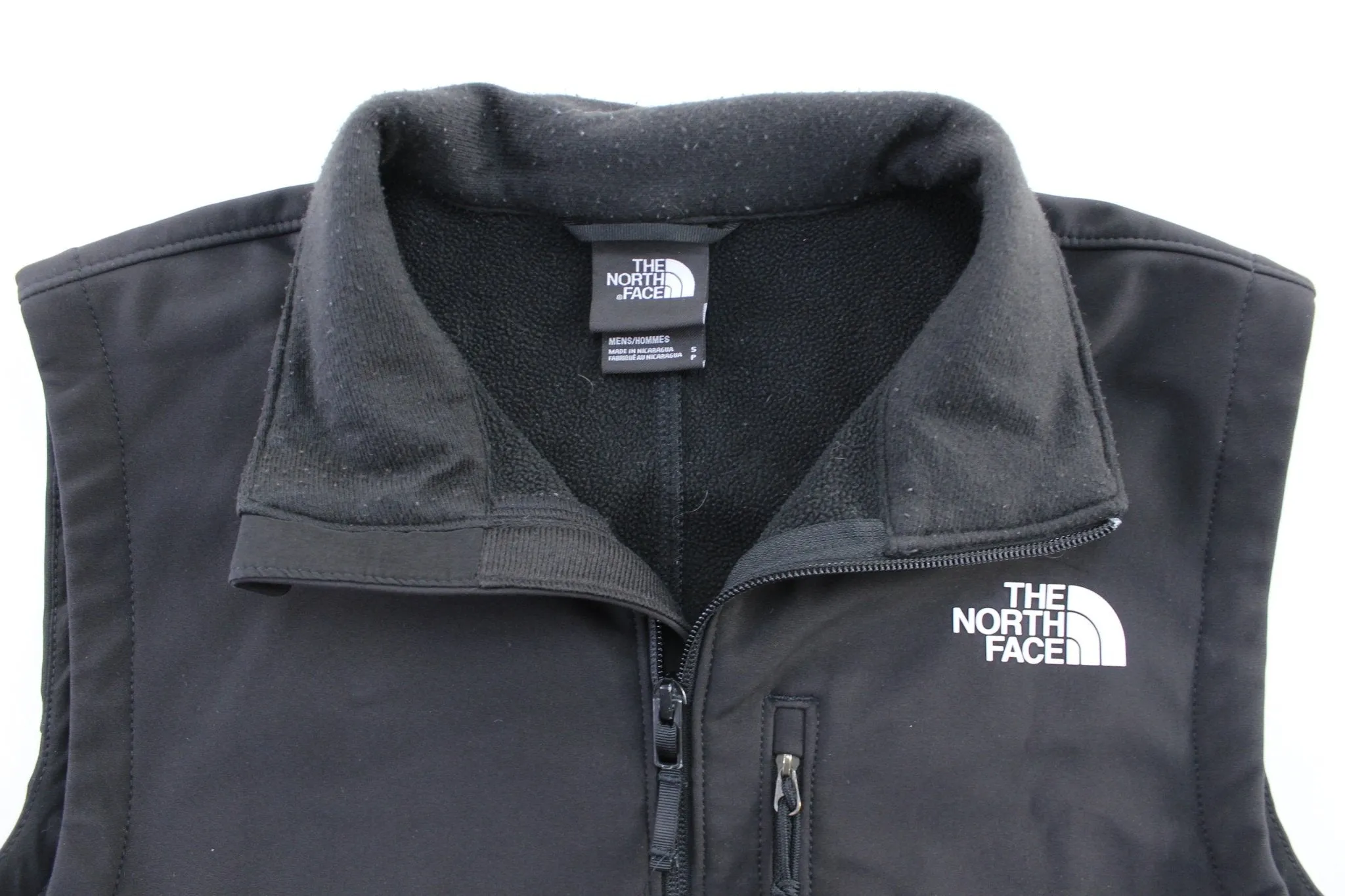 The North Face Logo Black Zip Up Vest