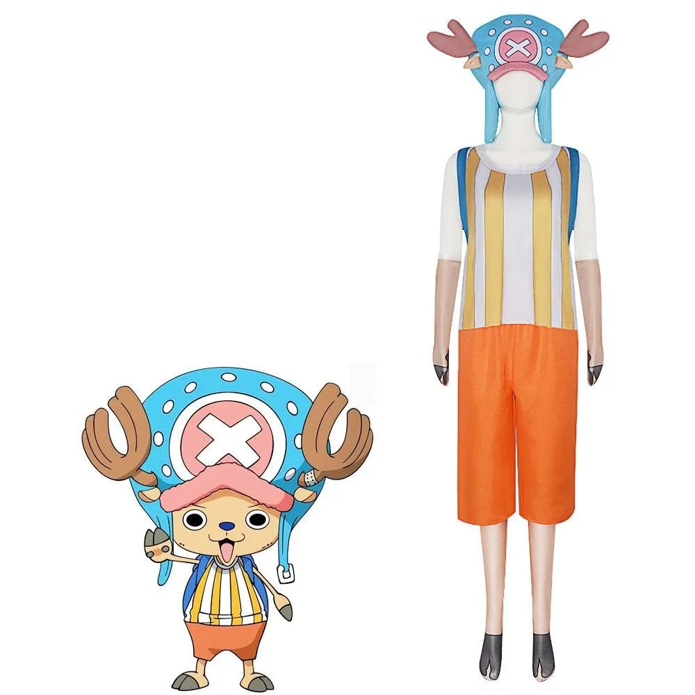 Tony Tony Chopper Anime One Piece Cosplay Costumes Carnival Party Full Set