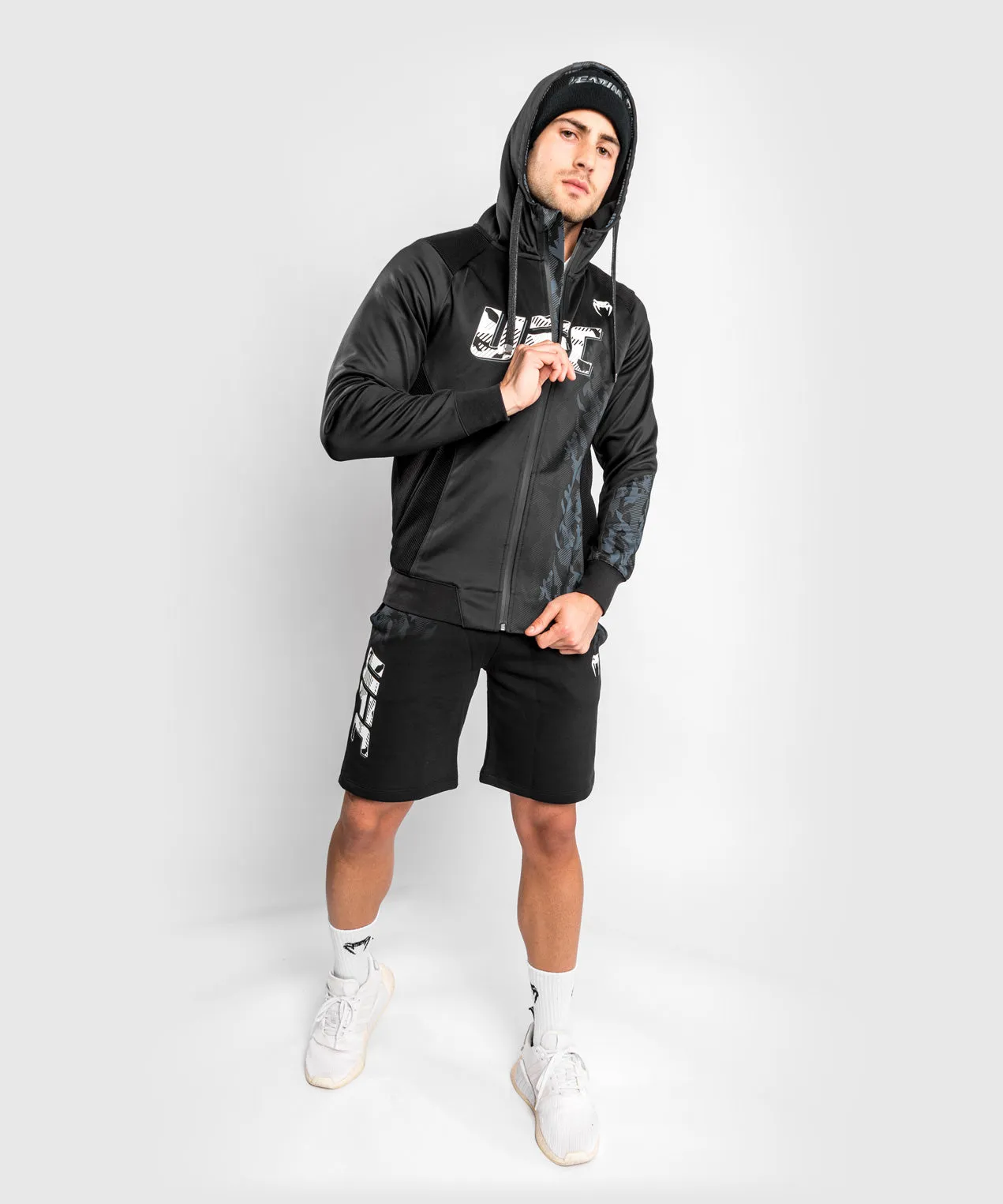 UFC Venum Authentic Fight Week Men's Zip Hoodie - Black