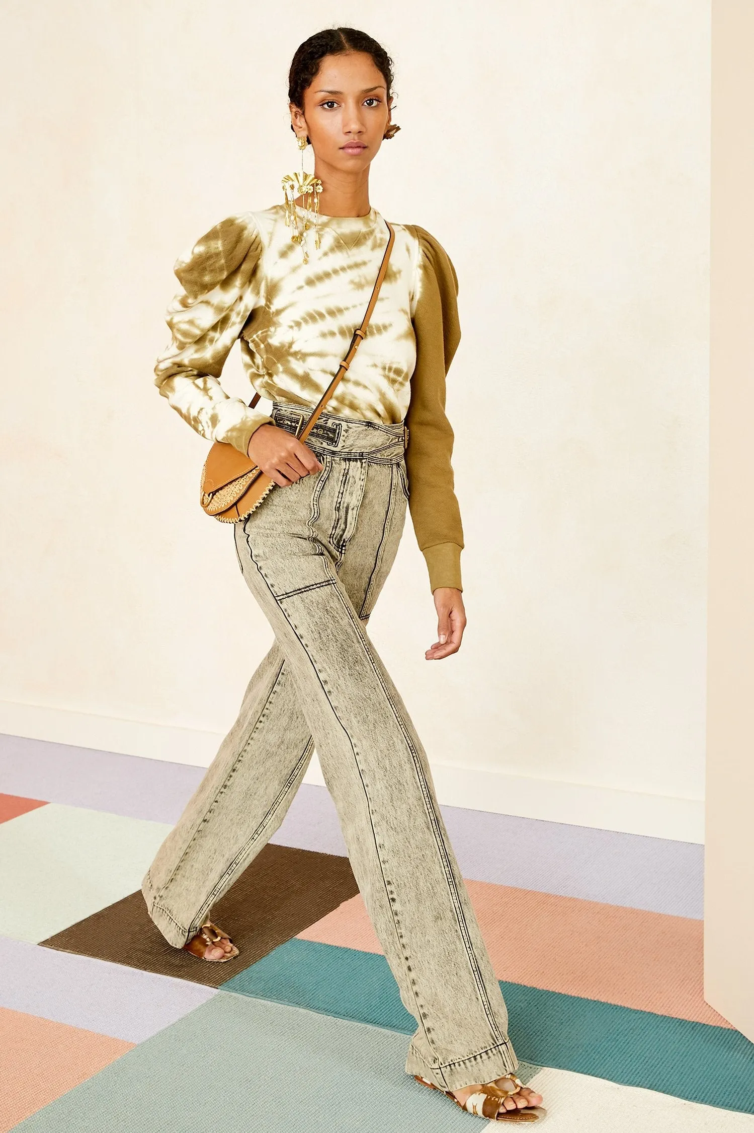 Ulla Johnson - Harlan Pullover in Olive Tie Dye