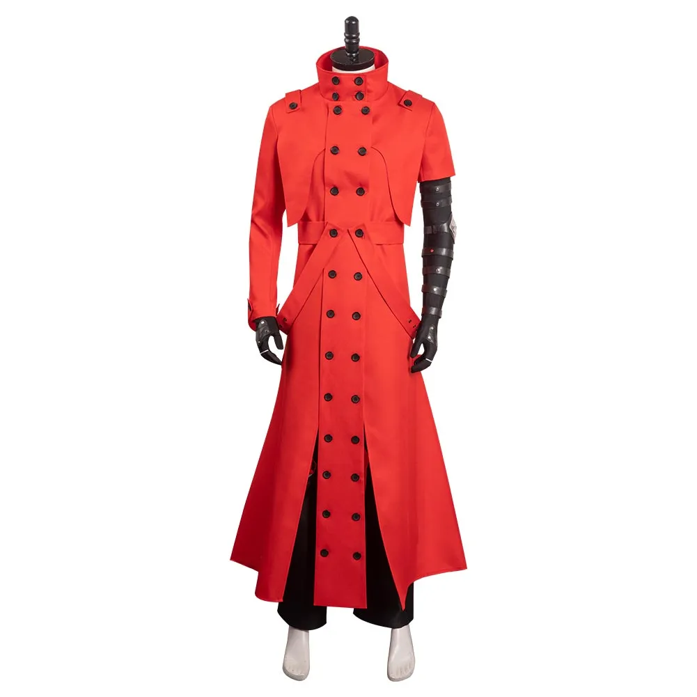 Vasshu za Sutanpīdo Men Red Long Outfits Cosplay Costume Outfits Halloween Carnival Suit