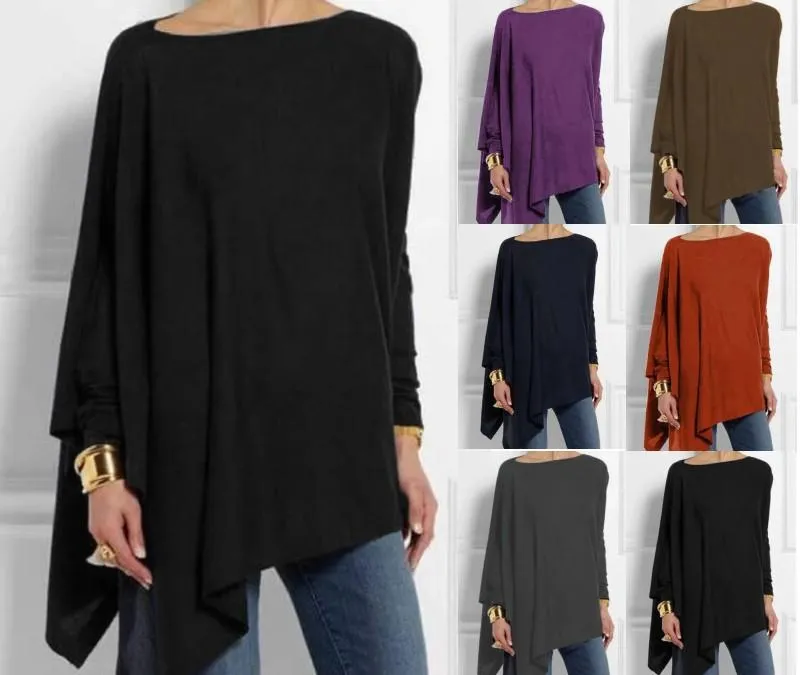 Women Round Neck Long Sleeve Cotton Blend Shirts & Tops