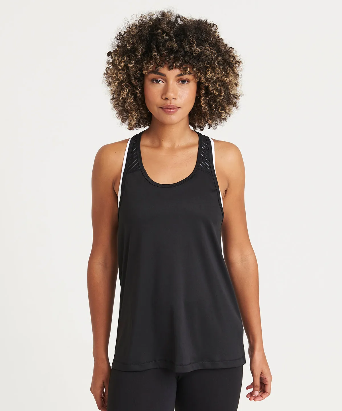 Womens cool smooth workout vest | Hot Pink/Black