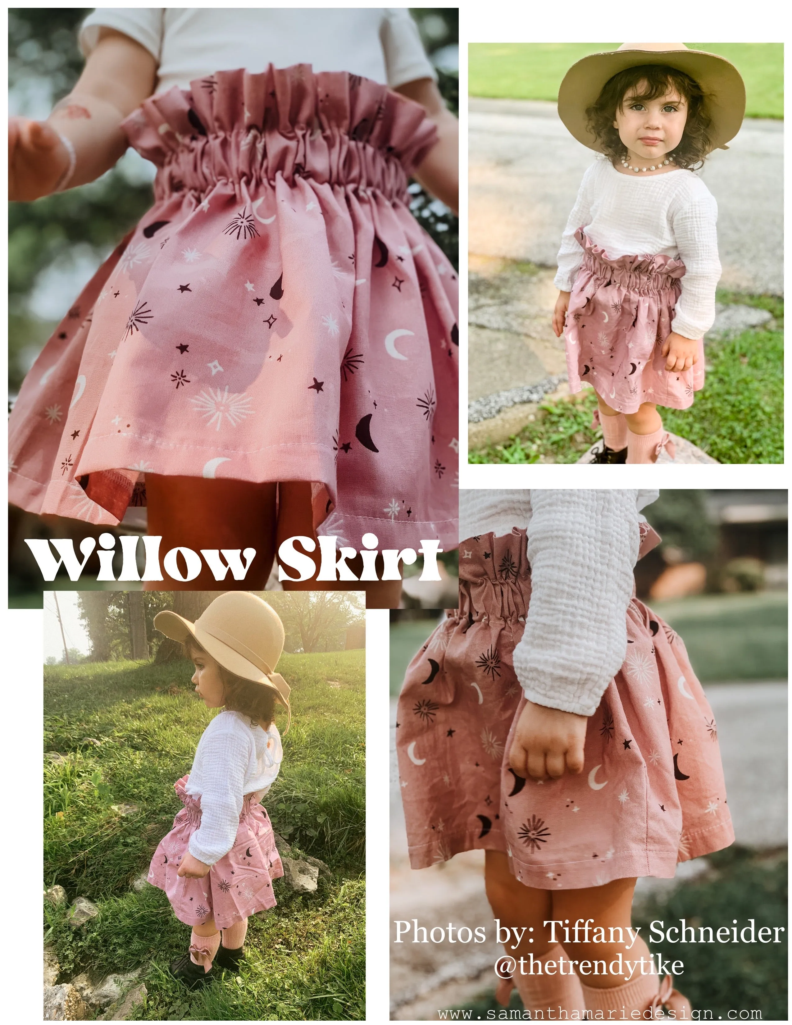 Youth Willow Skirt Digital Sewing Pattern Sizes NB-12Y
